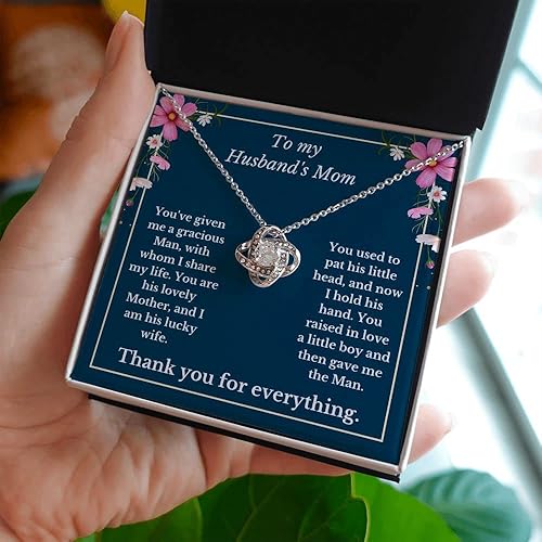 Miniatura 2 de Collar con texto en inglés "To My Husband's Mom", regalo del día de la madre, regalo para mujeres, idea de regalo para mamá, joyería para madre,