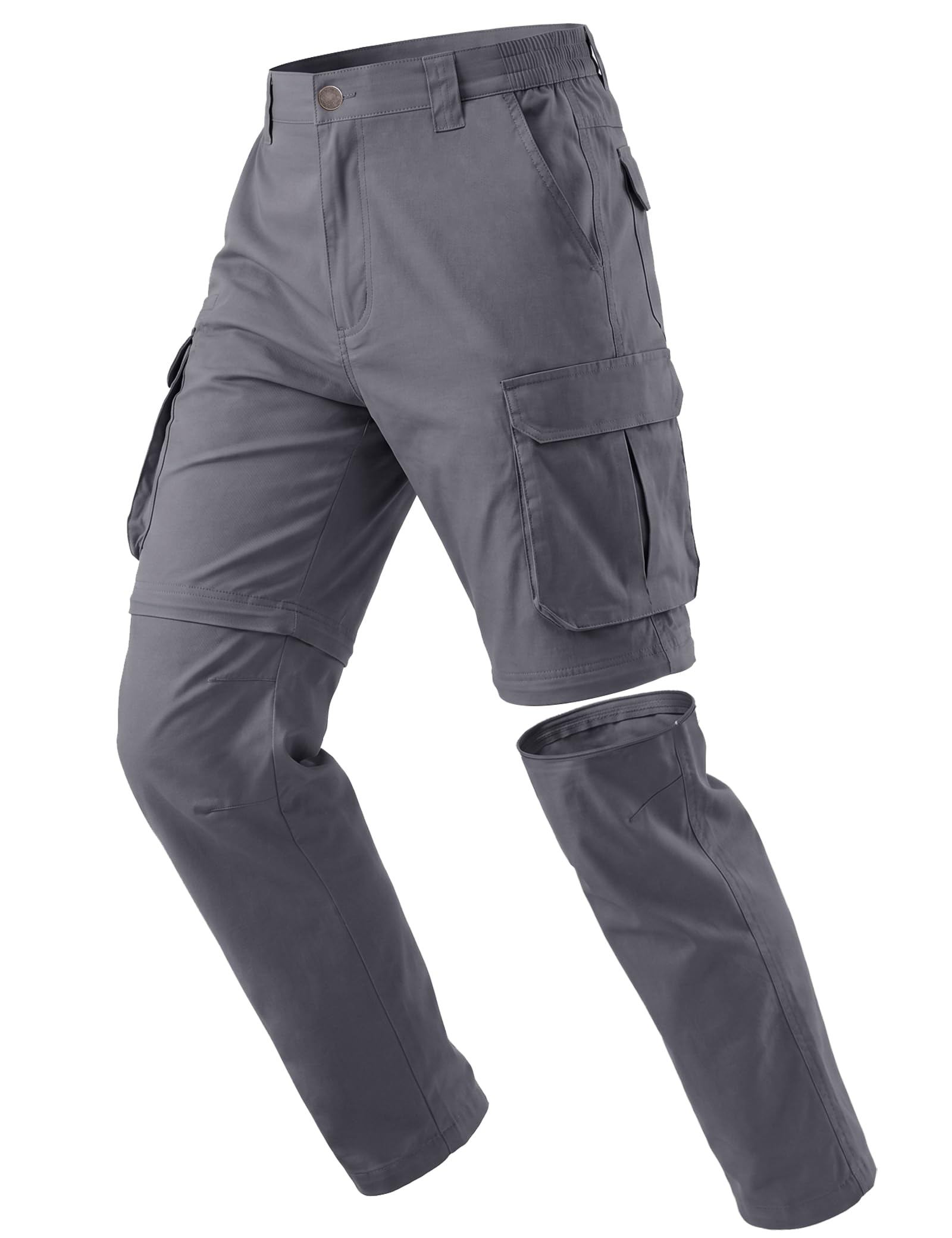 NATUVENIX Pantalones de senderismo para hombre, de secado rápido, convertibles, para pesca, con cremallera, ligeros, para hombre, para viajes al aire libre