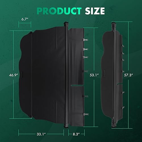 Miniatura 5 de SCITOO Cubierta retráctil de carga trasera 2015-2019 para Toyota Land Cruiser Prado FJ150 Cubierta de seguridad retráctil para maletero trasero