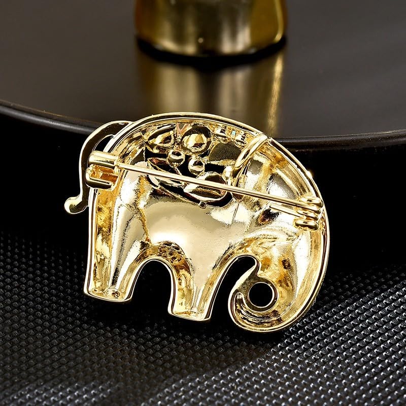 Image of Elephant Brooch Enamel Elephant Pin Animal Jewelry Birthday Mother's Day Gift for Women Girls