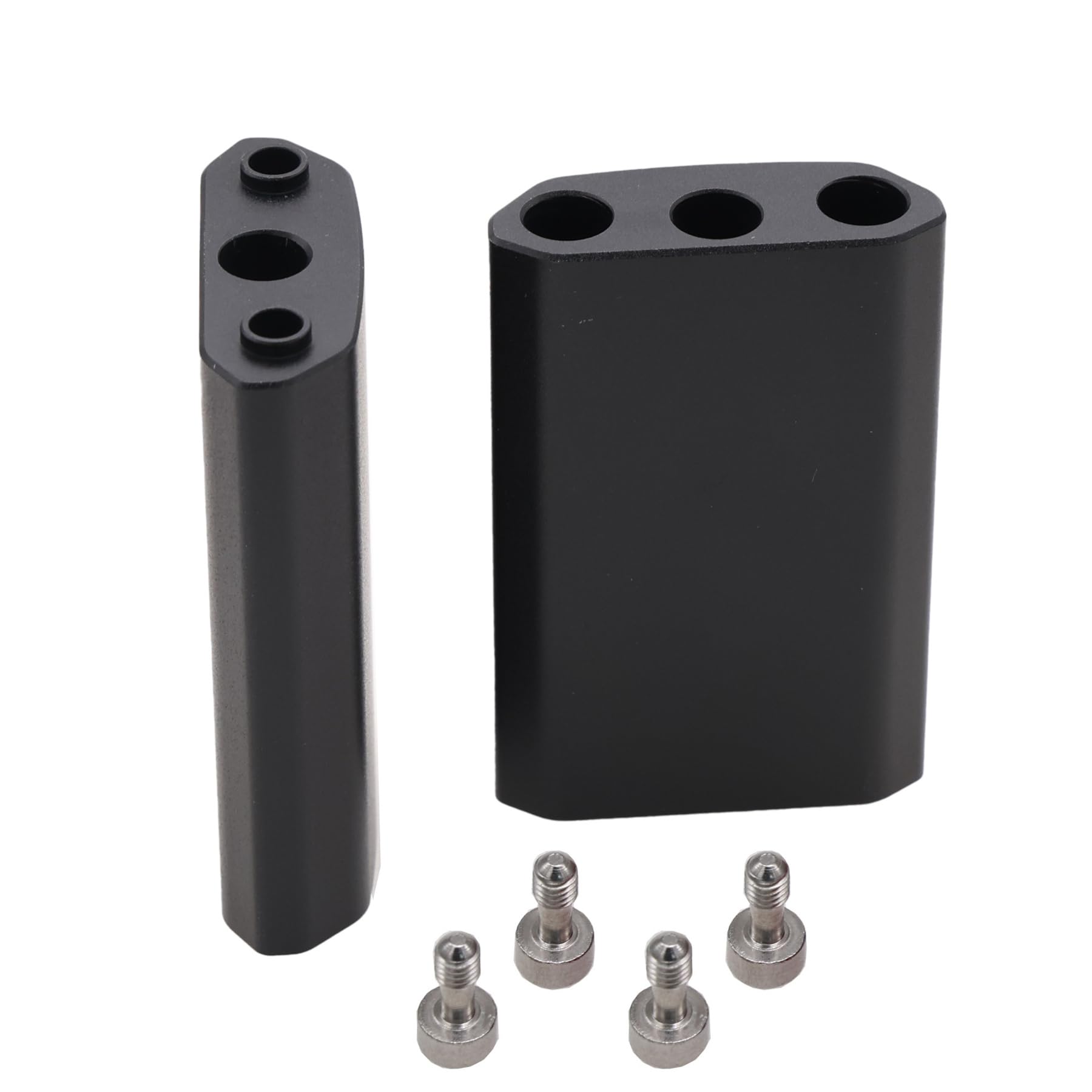 HangTon Ronin - 2 extensores de eje inclinable, bloque de extensión de brazo de jaula de 60 mm para DJI Gimbal ARRI RED Sony Panasonic Cámara superior, rosca de 3/8 a 16 tornillos M3 negro
