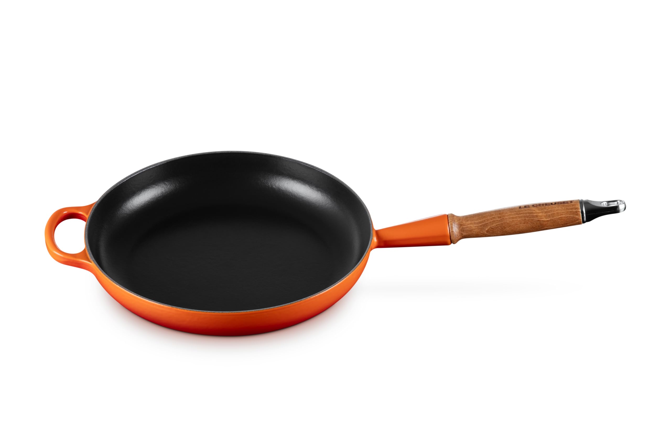 LE CREUSET Signature gusseiserne Bratpfanne mit Holzgriff 26 cm Ofenrot, 20258260900422