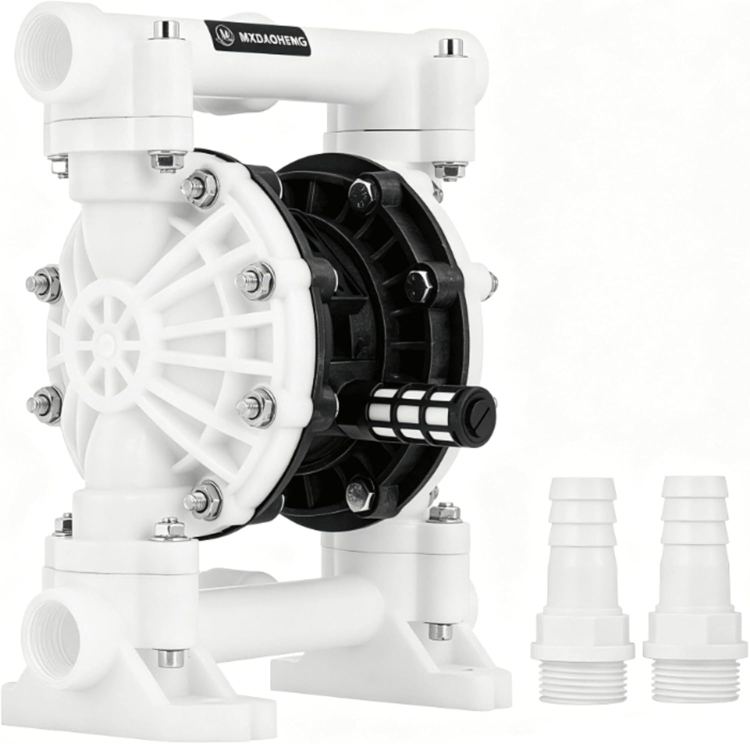 MXBAOHENG 898GPH Air Operated Double Diaphragm Pump, 100PSI Air Driven Diaphragm Pump, 15GPM Polypropylene Pneumatic Dual Diaphram Pump, for Waste Oil, Chemicals (56.67L/min)