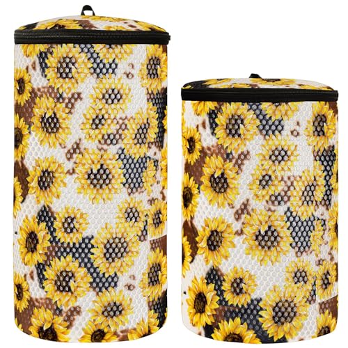 Set di 2 sacchetti per scarpe da ginnastica per lavatrice da per la pulizia delle da con pelliccia di girasole nero e marrone Pelliccia