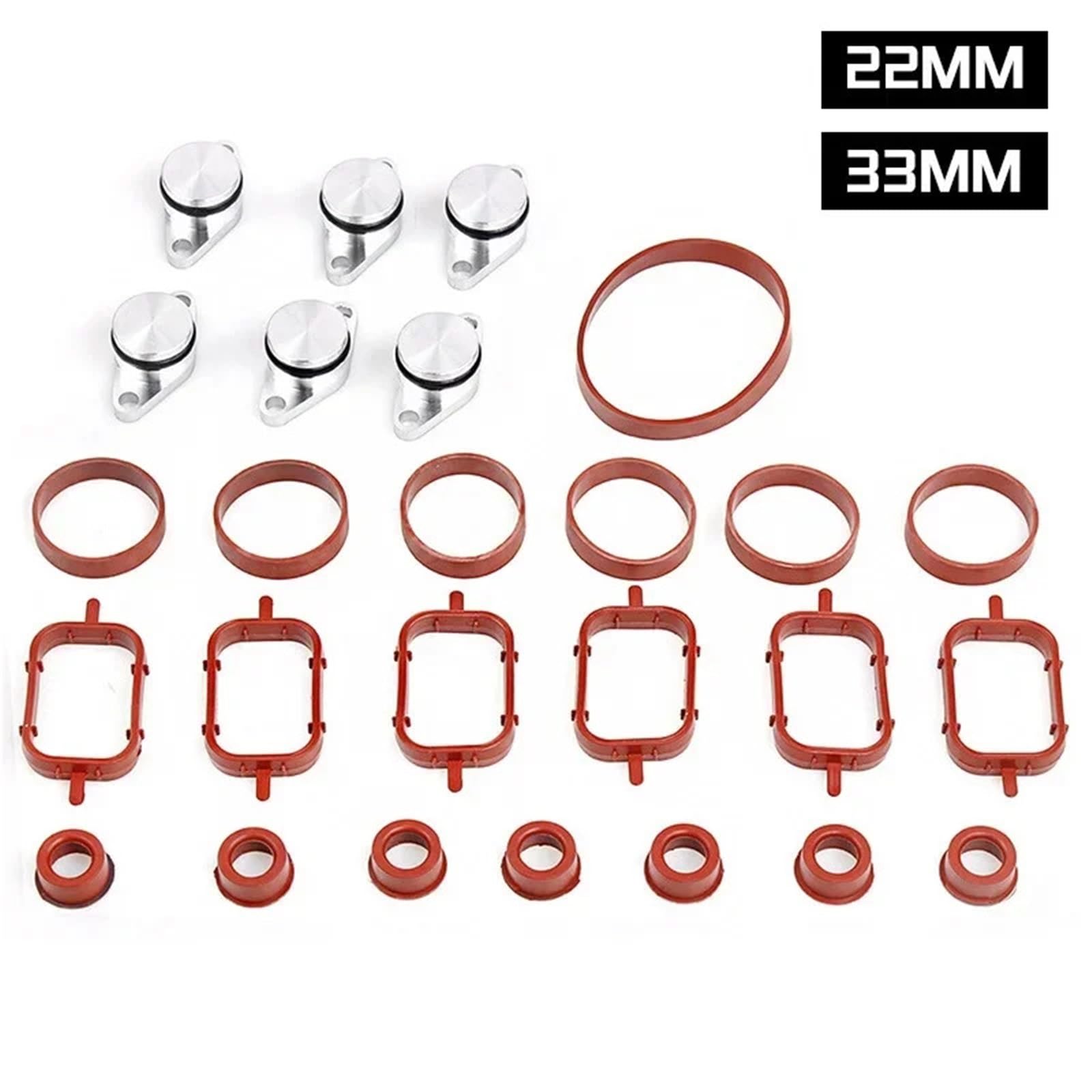 Gasket set oil cooler Do X3 X5 X6 M57 E39 E60 E46 E38 E53 E83 E70 E71 E92 uszczelka kolektora dolotowego uszczelka 22/33mm
