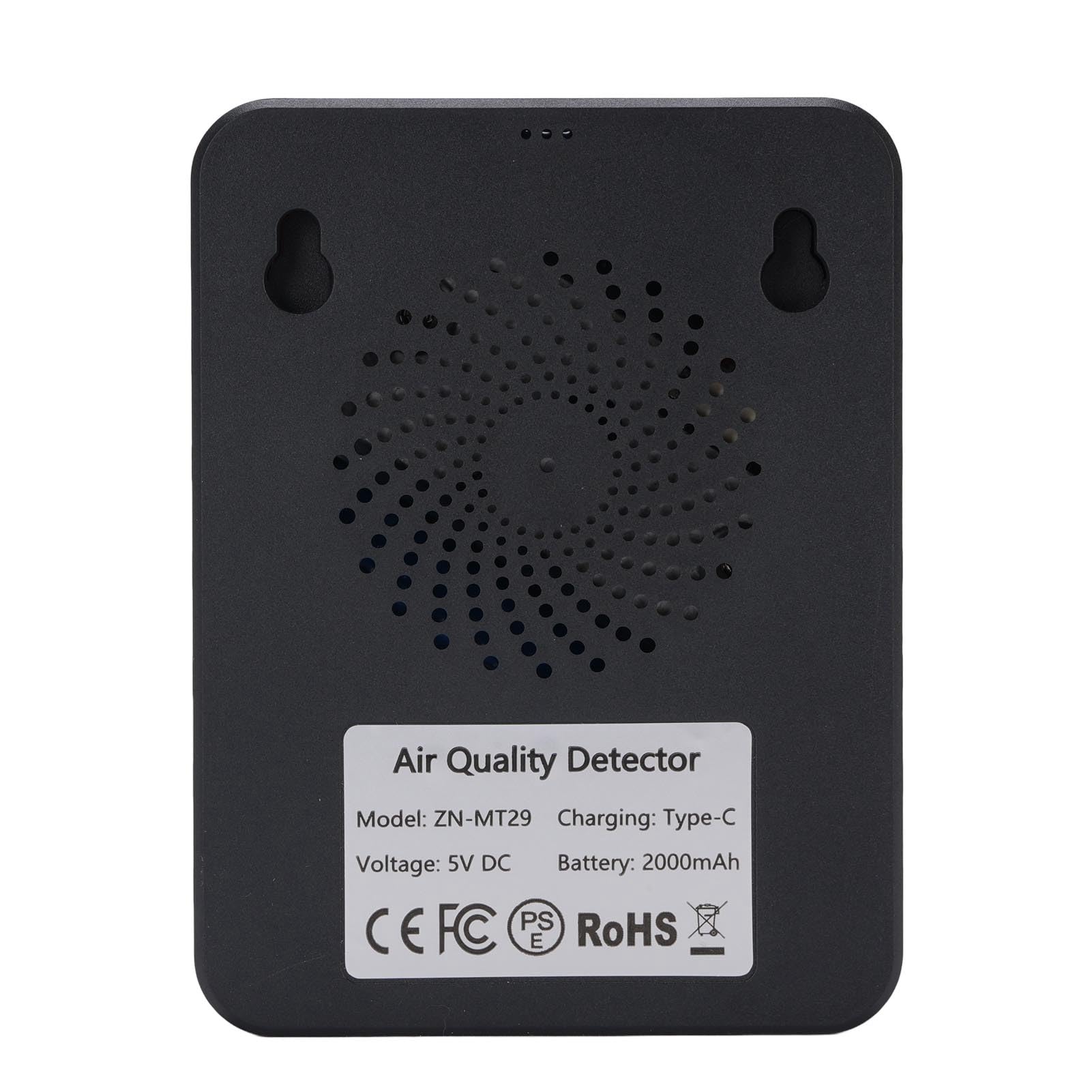 Tester della qualità dell'aria, Batteria Incorporata da 2000 MAh Display HD Accurato da 2,8 Pollici Rilevatore di qualità dell'aria CO2 TVOC HCHO per la Casa (#1)