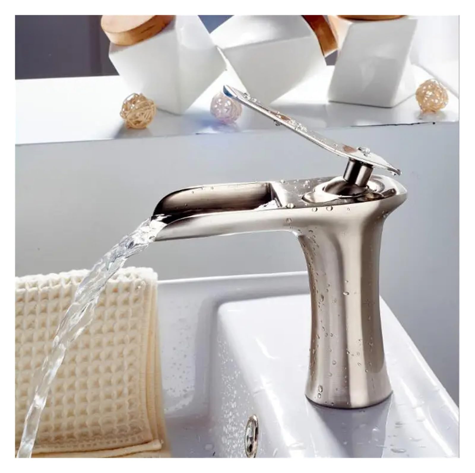 Robinet d evier en laiton et mitigeur de lavabo a poignee unique pour salle de bain