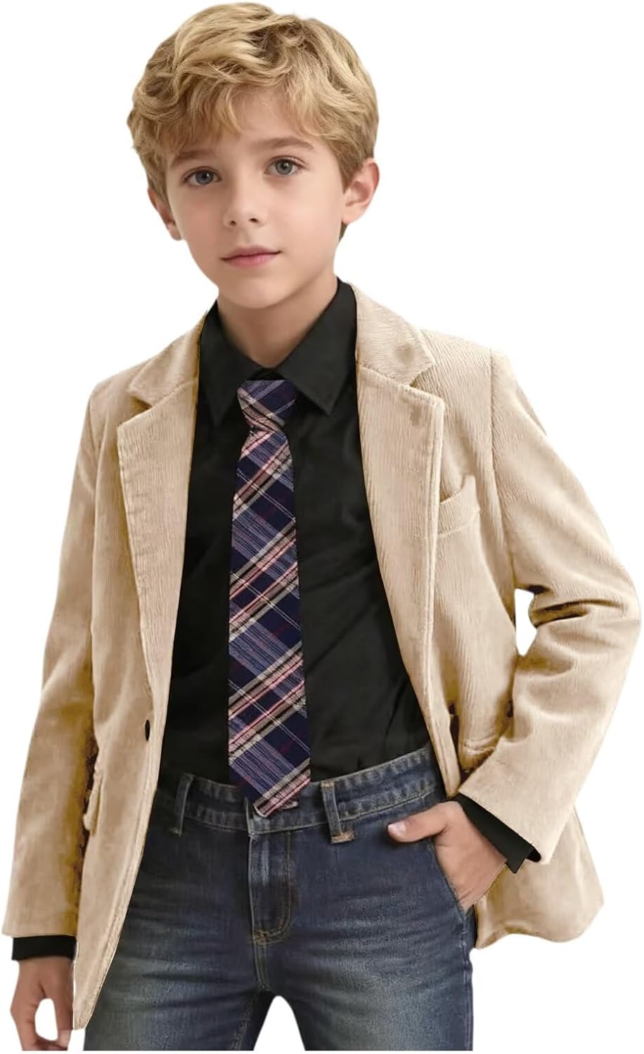 ORBITRAY 2-14 Years Boy's Corduroy Blazers First Communion Jacket Tuxdos for Boys Formal Evening Dress Blazer COB038