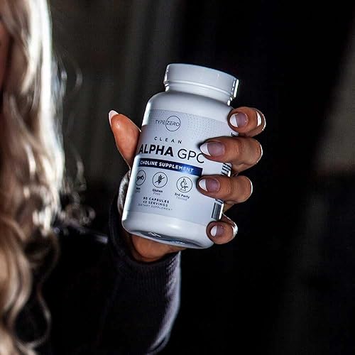 Miniatura 3 de Type Zero Suplemento ultra limpio de colina Alpha GPC (600 mg | 90 cápsulas) sin soja, sin OMG, nootrópicos Alpha GPC 600 mg / 300 mg; suplementos