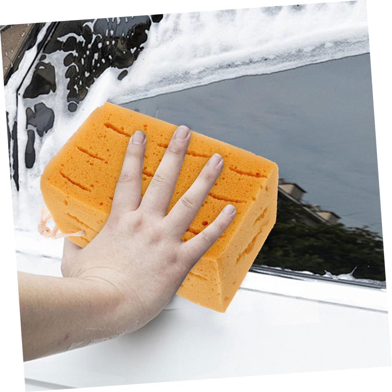 OUNONA Éponge de Lavage Auto Réutilisable Éponge de Nettoyage Voiture Lavage Voiture pour Carrosserie Élevée
