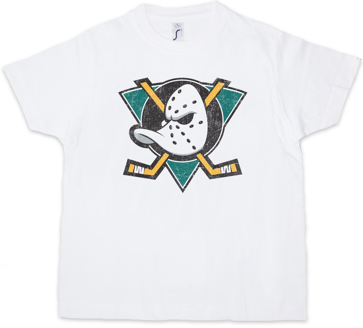 Urban Backwoods Boys White Ducks Hockey Kids Children T-Shirt Size 10 Years
