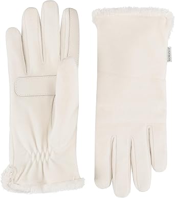 isotoner womens Stretch Fleece Gloves With Microluxe Lining and Smart Touch Technology