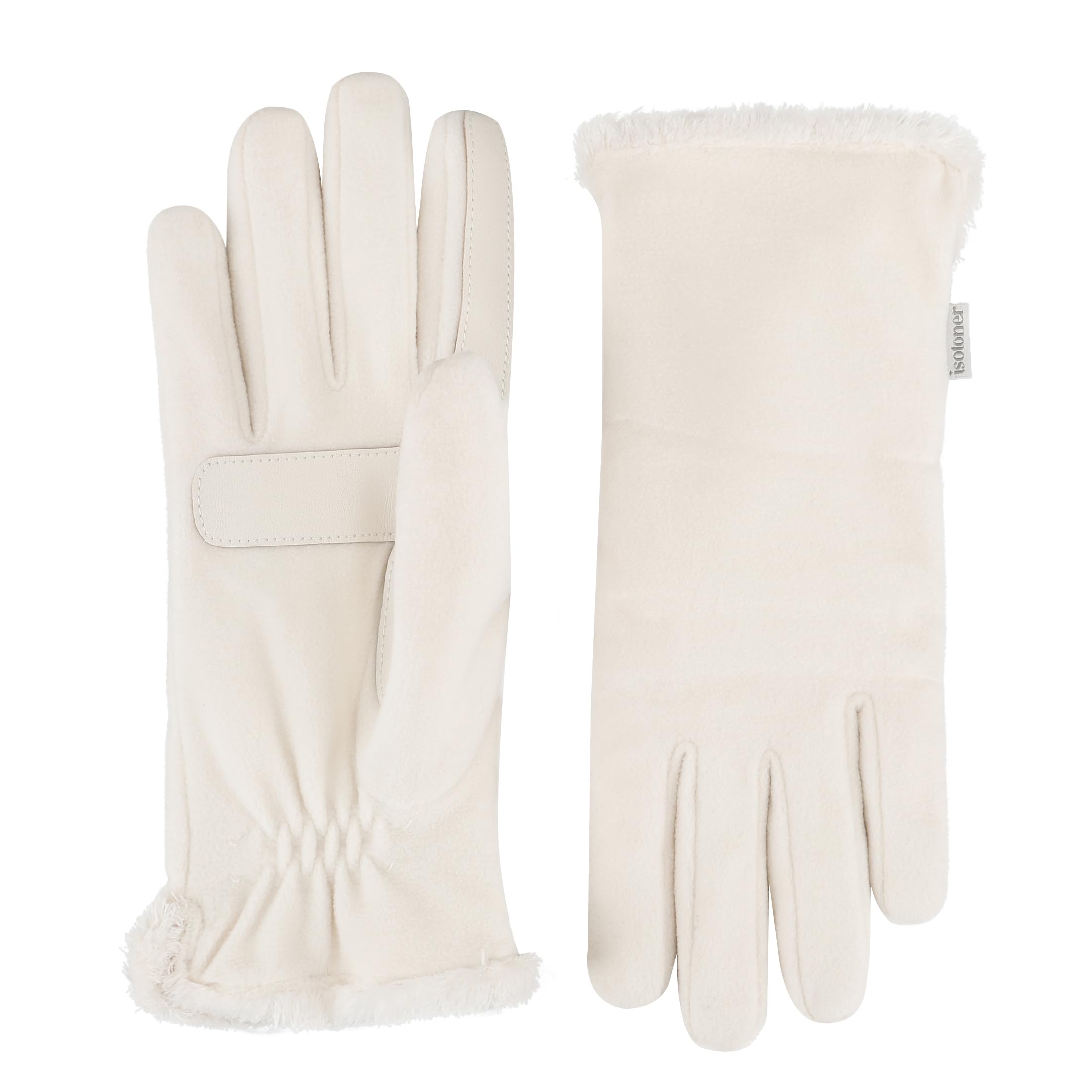 womens Stretch Fleece Gloves With Microluxe Lining and Smart Touch Technology