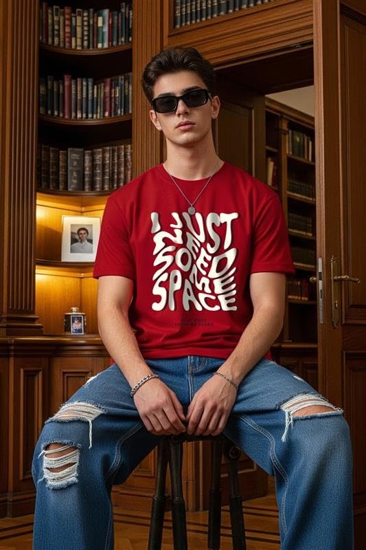 Image of Veirdo Pure Cotton Regular Fit AestheticGraphic Printed Round Neck Half Sleeve T-Shirt Pack for Men (Combo of 3) (Green,Red,Swanwhite,Black,Navy Blue,White,Brown,Royal Blue)