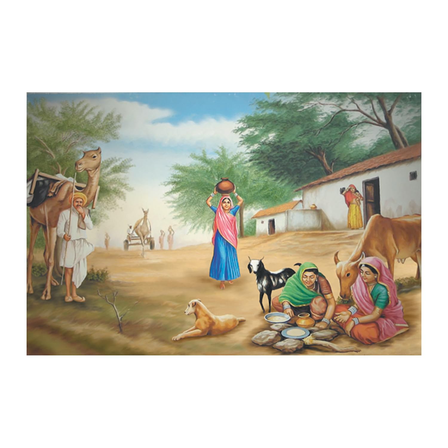 Seven Horses Vastu Wall Art - Sparkle Vinyl Poster -10 Seven Horses Vastu Wall Art - Sparkle Vinyl Poster -10