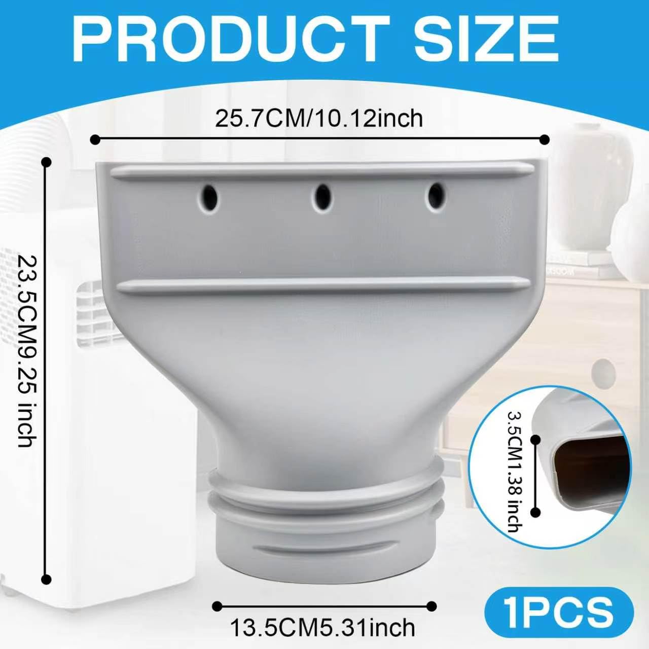 Adaptateur plat pour tuyau d’évacuation de climatiseur fenêtre, 130/150 mm, raccord pour climatiseur mobile, sèche-linge et climatisation auto (A)