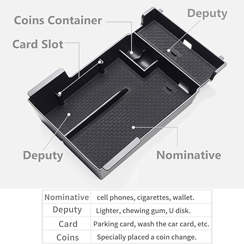 Miniatura 6 de TTCR-II Bandeja organizadora de consola central MAZDA3 2019-2025 2026, compatible con el organizador de consola Mazda 3 2019-2025 2026 (solo