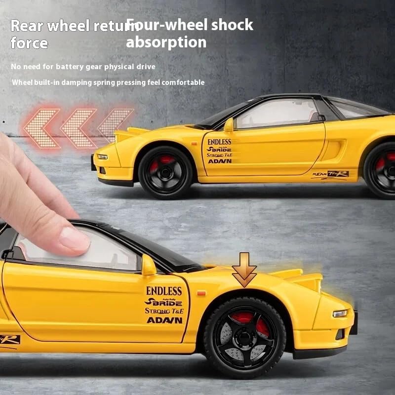Image of VARIYA ENTERPRISE Exclusive Alloy Metal Pull Back Die-Cast Car Diecast Metal Pullback Toy Car with Openable 6 Doors,Light Music Boys Gifts Toys (1:24 Honda Acura NSX NA1-Multicolor)