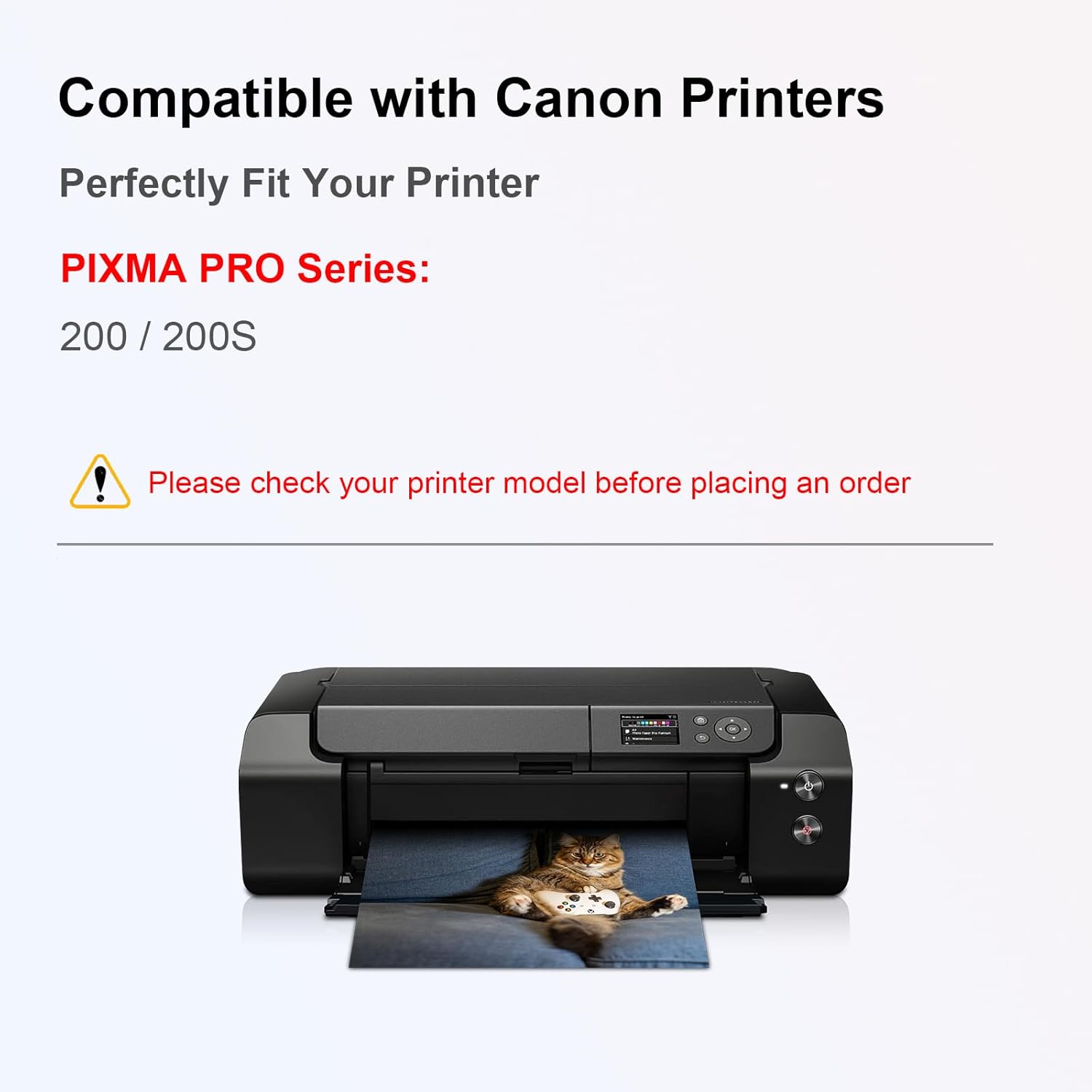 CLI-65 Cli65 Ink Cartridges - High Yield Compatible for Canon 65 Ink Cartridges Work for Canon PIXMA PRO 200 200S Printer (1BK/1C/1M/1Y/1PM/1PC/1GY/1LGY) 8 Pack with Chip