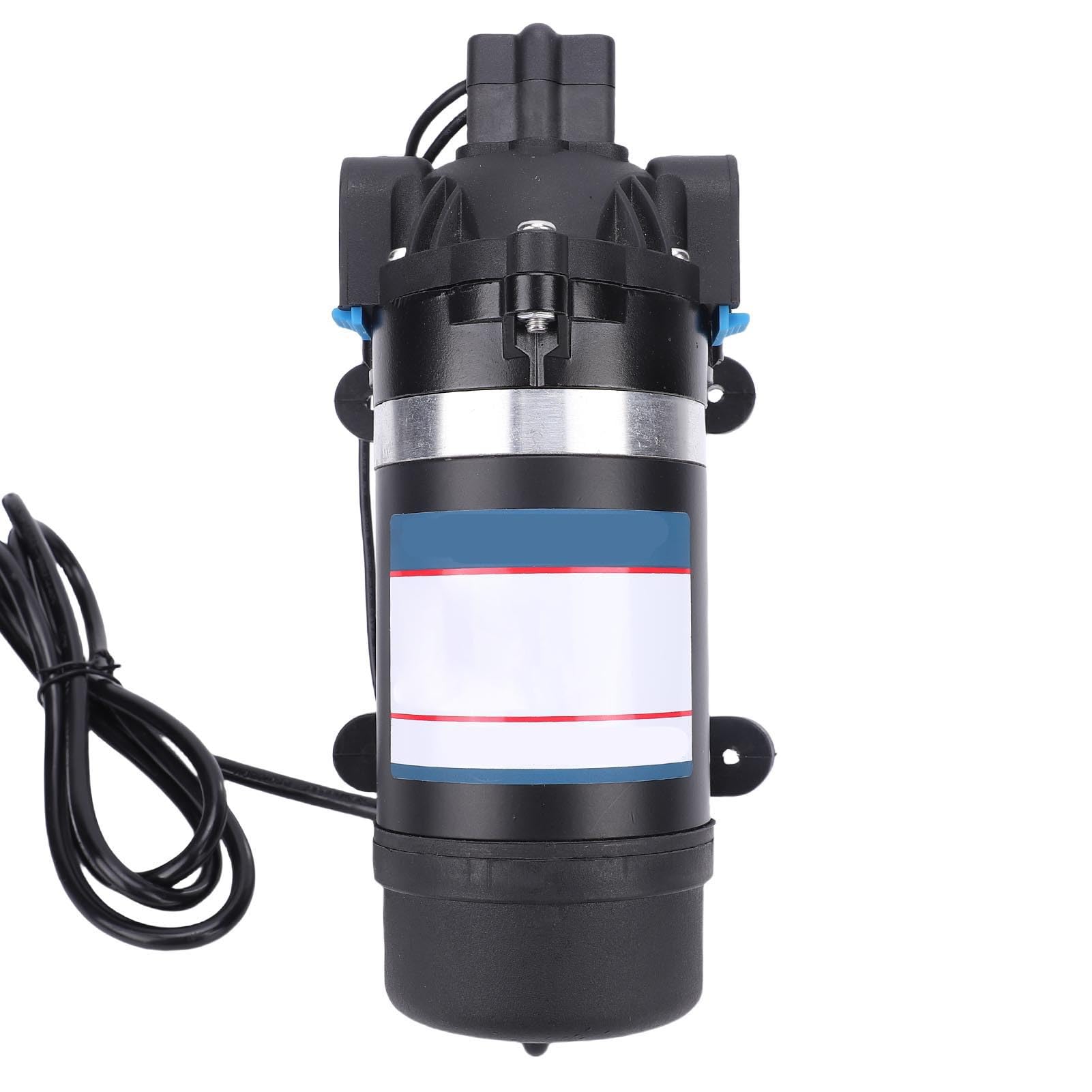Bomba de agua de diafragma de alta presión de 160 PSI, autocebante, 1.5 GPM, eléctrica, para autocaravanas, barcos y otros usos.