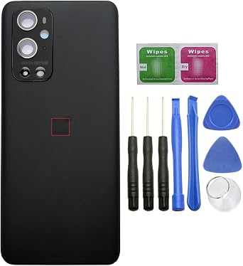 Ubrokeifixit for OnePlus 9 Pro Housing Rear Panel Back Glass Door Cover Replacement for OnePlus 9 Pro 5G 6.7" LE2121NOT for 1+9R 6.55",NOT for 1+9 6.55" 1+9 Pro/Black