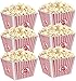 Yesland 6 Stück 23x23x15cm, Plastik Popcorn Box, Popcorn-Behälter aus Kunststoff im Kinostil, Snackschale, Bomboms Behälter Popcorn-Box für den Filmabend, Widerverwendbar, Umweltfreundlich
