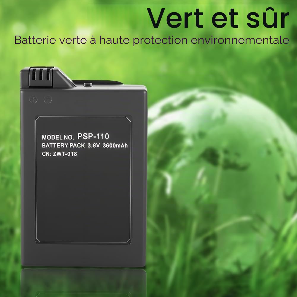 Queen.Y Batterie Rechargeable 3600mAh 3.6V Li-ION Haute Capacité Batterie de Remplacement PSP1000 pour Contrôleur Sony PSP 1000