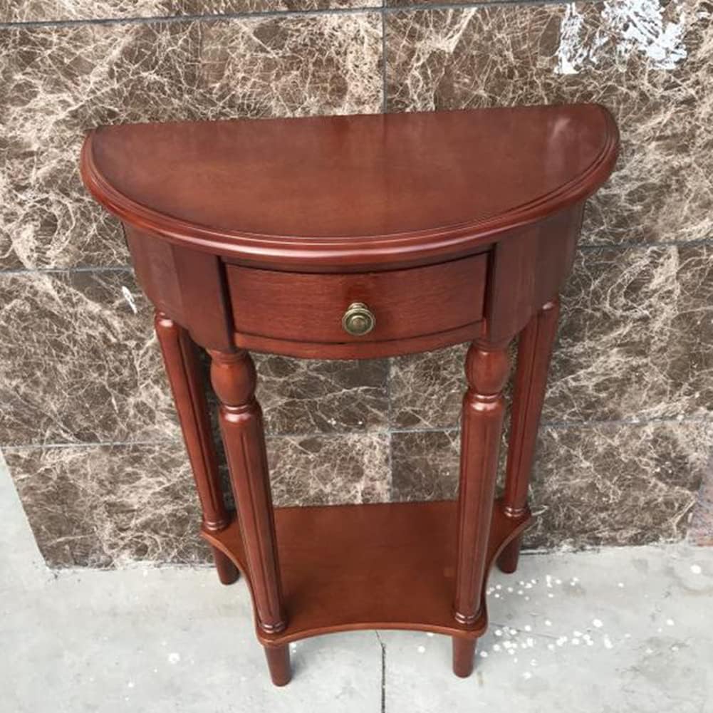Amazon.com: KWOKING Wood Mid-Century Console Table Half Moon Single ...