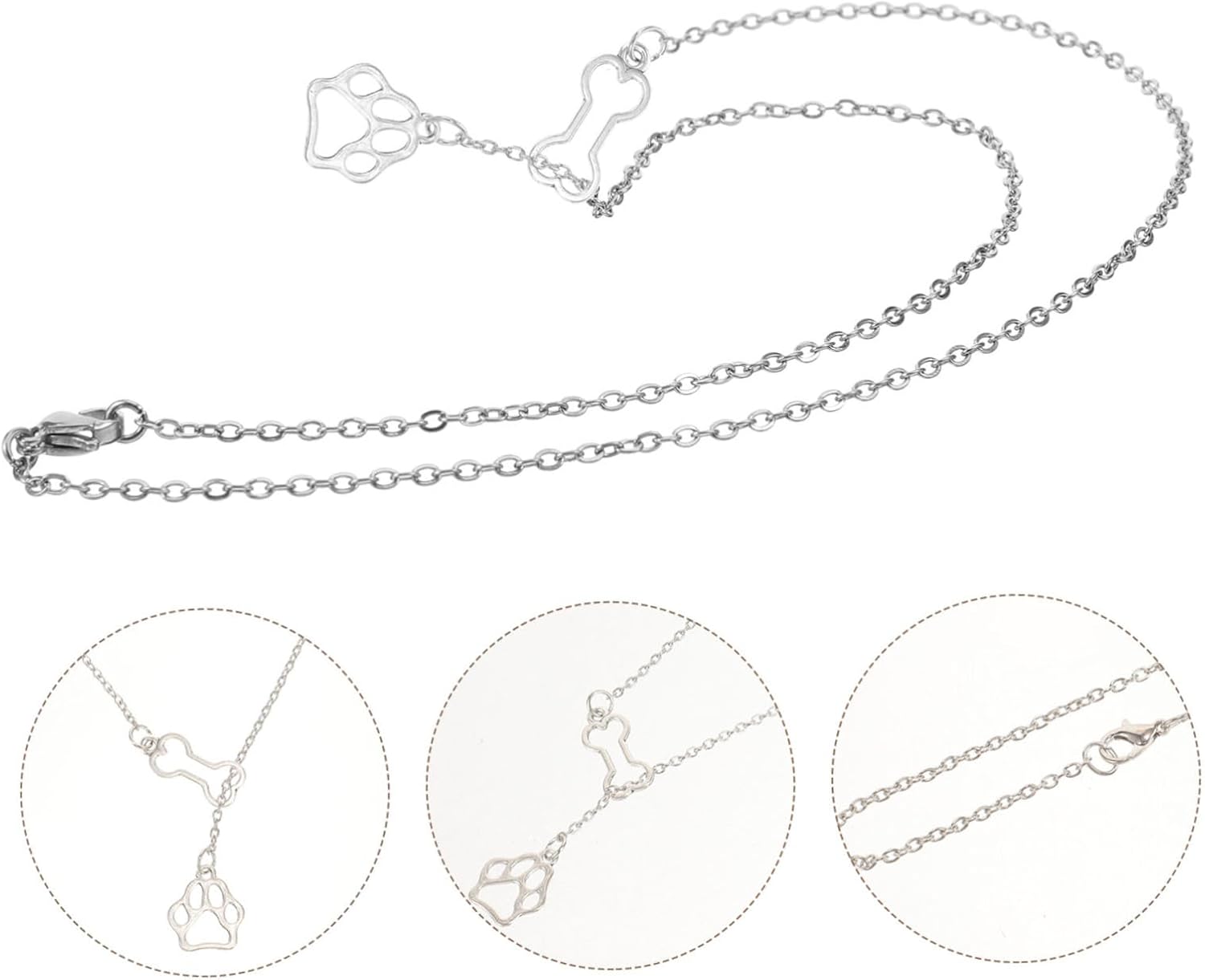 Cartoon Dog Pendant Necklace for Pets Adorable Dog Jewelry Lightweight Design for Daily Wear and Pet Accessories