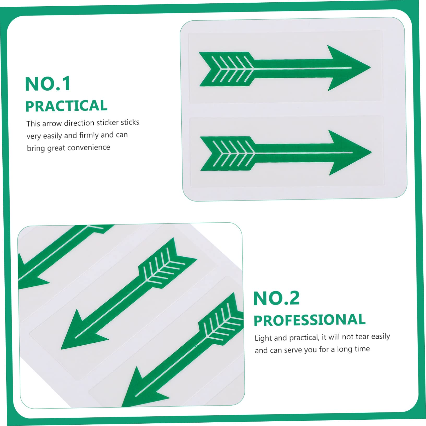 MUCKLILY 2sets Arrow Signs for Outdoor Use Vehicle Decals Directional Arrow Sticker Warning Decal Design 10pcs*2