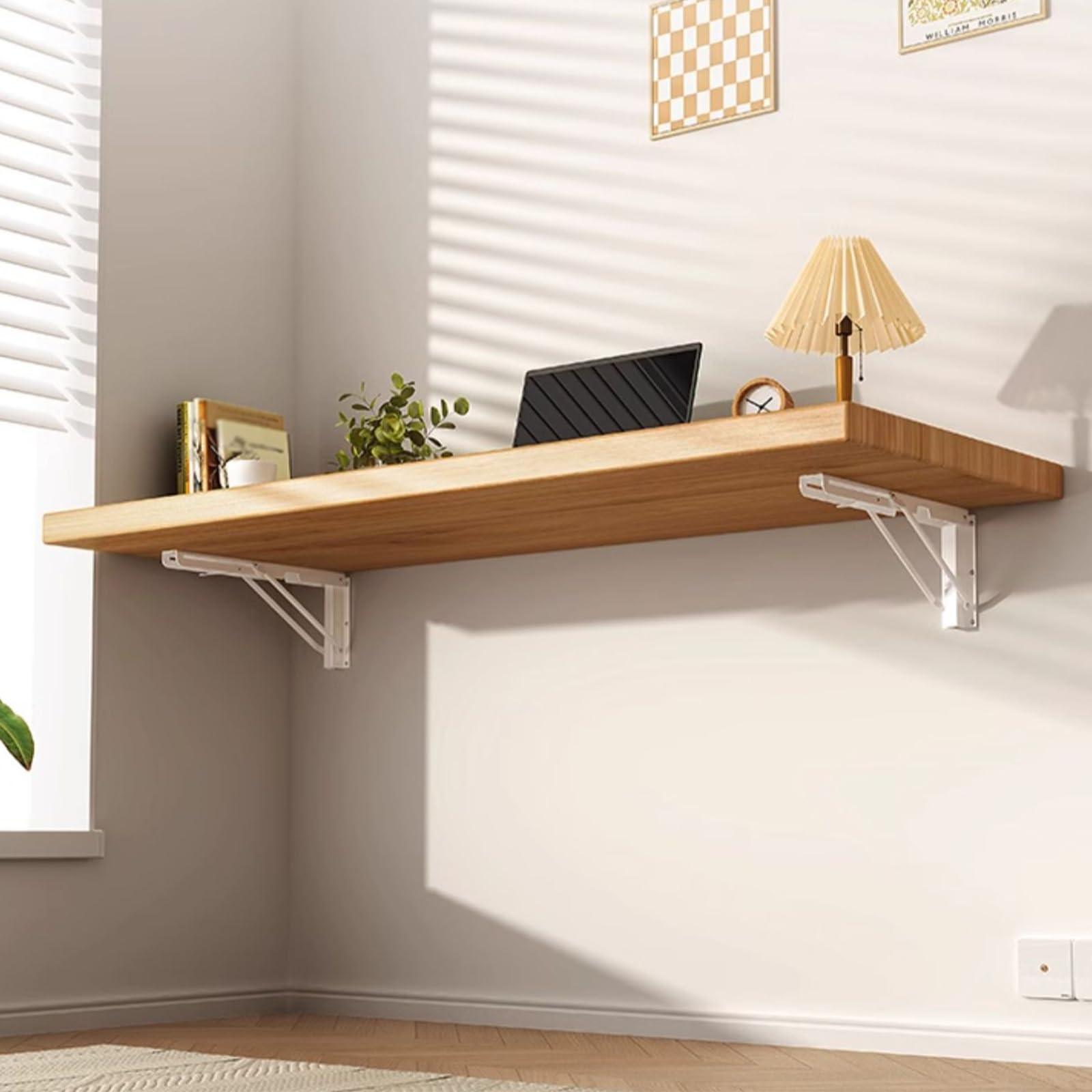 Table pliante murale 80x40 cm pour bureau suspendu compact
