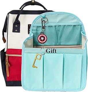 (New 3rd UPGRADE) Rucksack Organizer Insert, Nylon Backpack Organizer Insert Travel Backpack Purse Organizer for Mens and ...