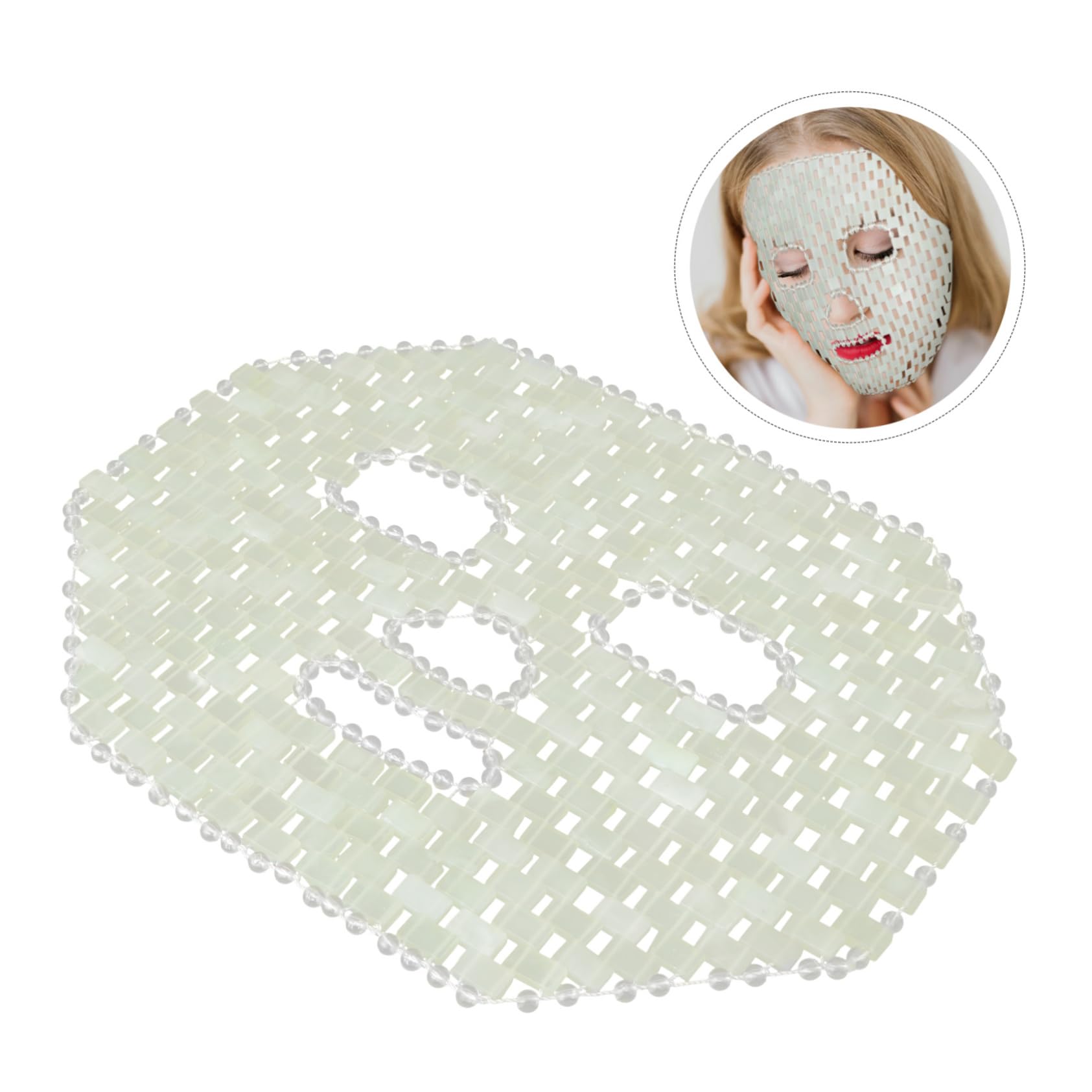 Healvian 1 Maschera Di Naturale Con Pietre Di - Maschera Per Il Viso Anti-invecchiamento Per La Terapia Del