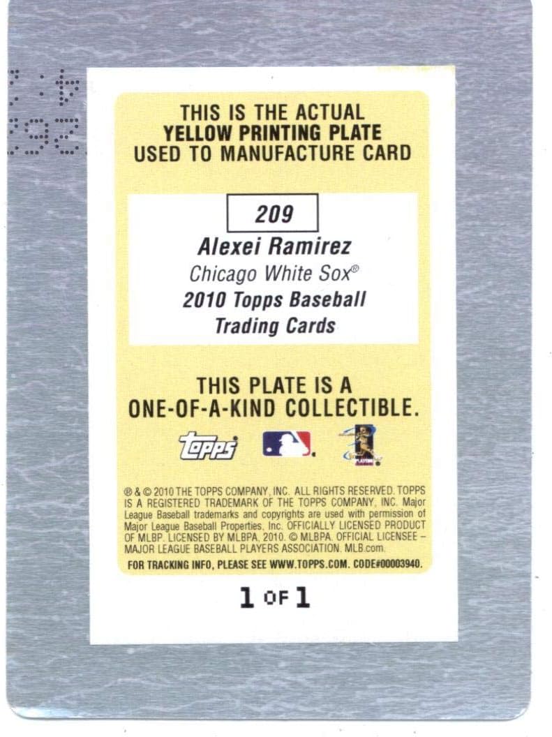 2010 Topps Printing Plates #209 Alexei Ramirez Chicago White Sox MLB Baseball Card /1 NM-MT