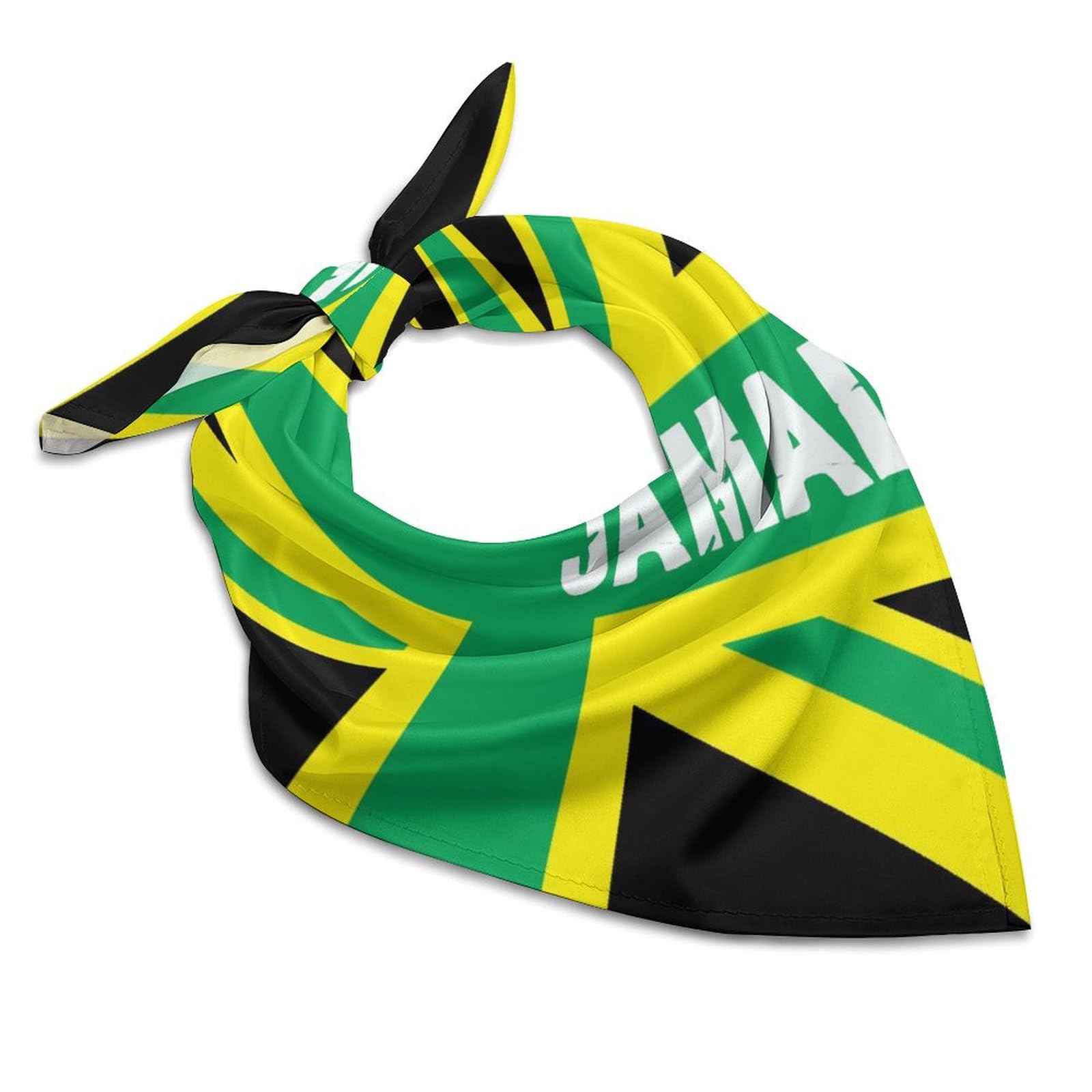 Smazdfxx Unisex As Pic Jamaican Kingdom Flag Fashion Head Scarf For Women Silk Like Bandana Kerchief Satin Square Scarves Gifts