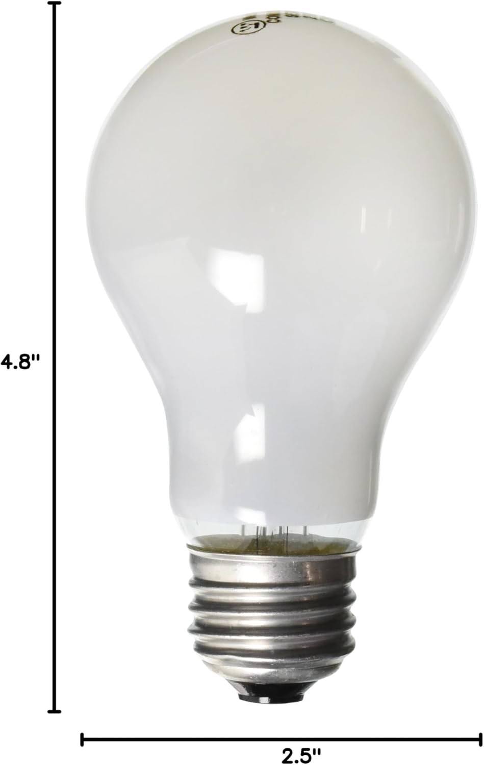 Westinghouse 0410000, 25 Watt, 130 Volt Frost Incand A19 Light Bulb, 5000 Hour 205 Lumen, 4-Pack, 1