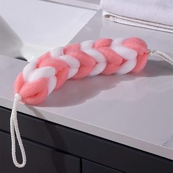 Busstier Extendable Elastic Bathroom Fiber - Premium Knotted and Long Bathroom Fiber, Flexible and Soft For Deep Cleaning, Foaming and Durable Body Brush