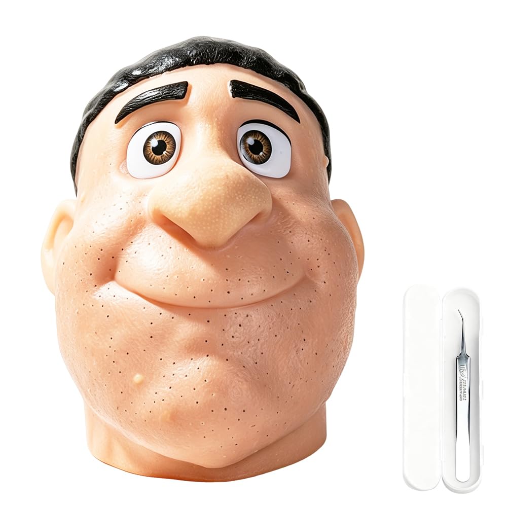 Pimple Popping Toy, HOVCEH antystresowa gra, sztuczna twarz z pryszczami, zmysłowe zabawki do wyciskania do biura, klasy lub domu