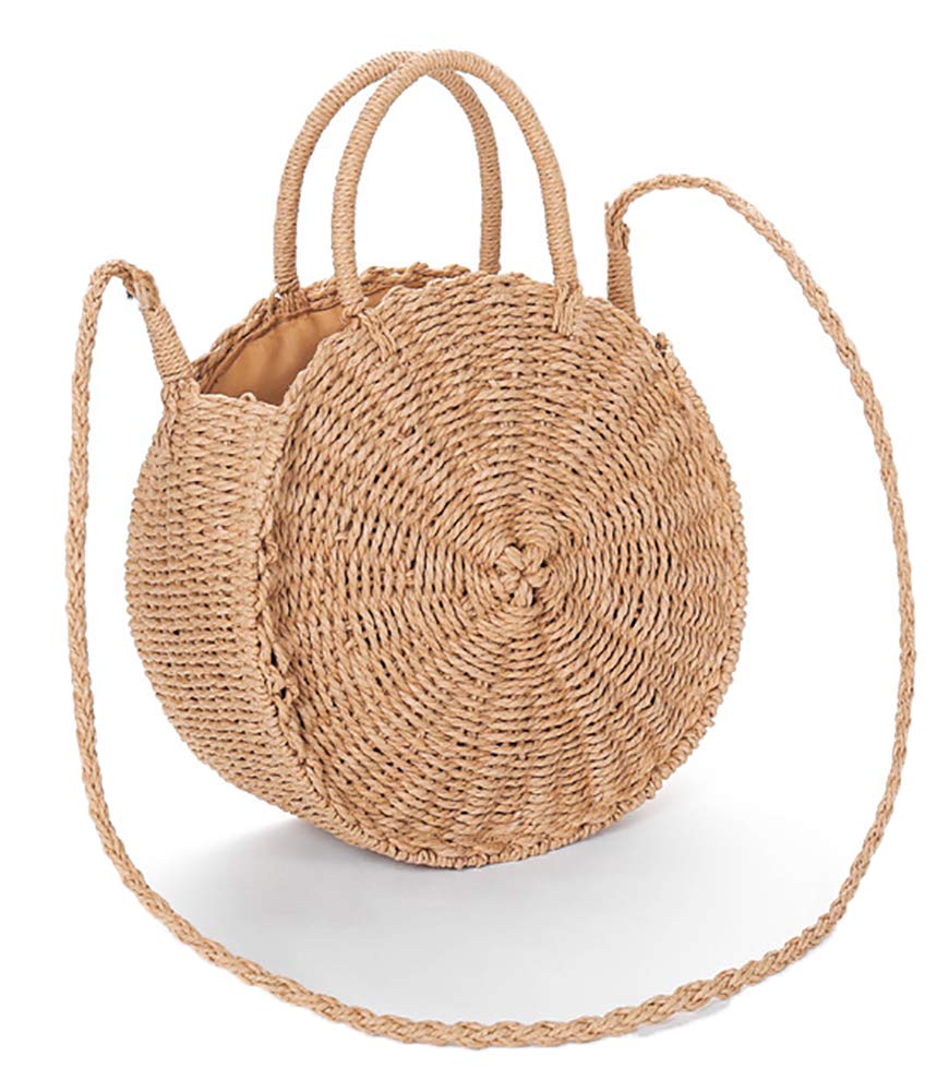 Summer Straw Tote Bags Hand-Woven Bag Purse For Women Vocation Crossbody Handbags