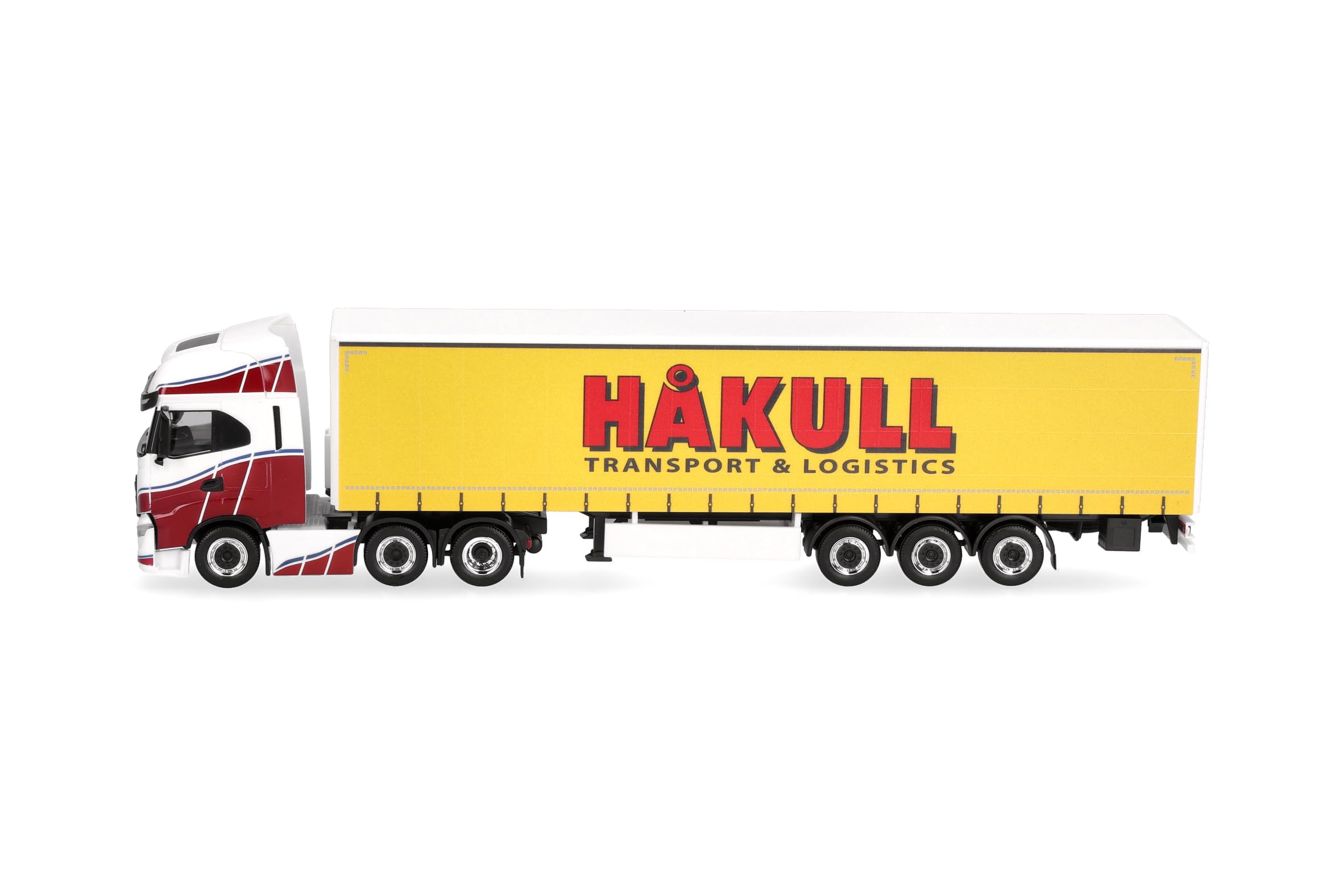 Herpa Iveco S-Way Gardinenplanen-Sattelzug LKW Modell im Maßstab 1:87
