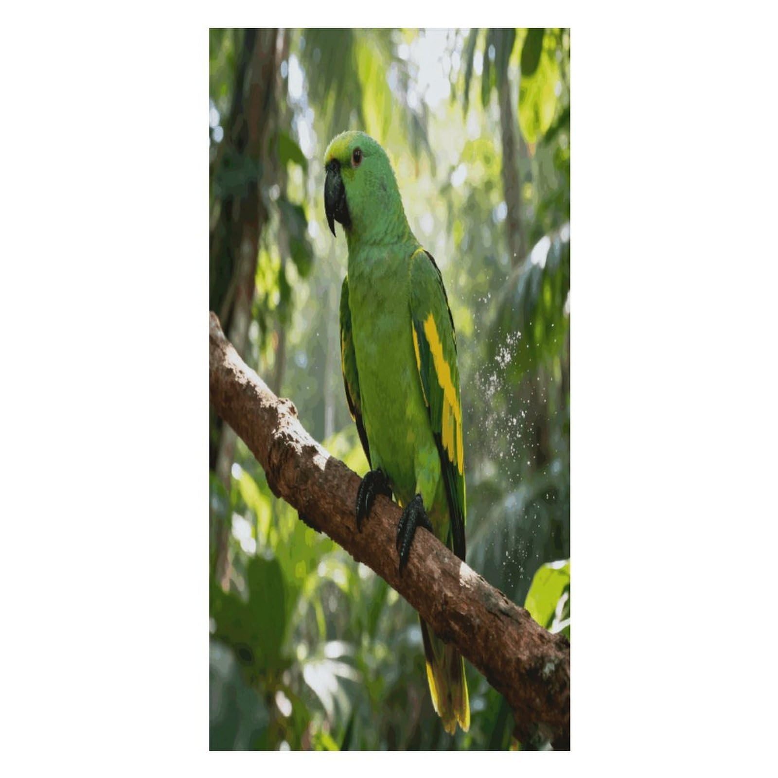 FekiLoot Rainforest Green Parrot Beach Towel Oversized Bath Towel Ultra Soft Pool Towel Cozy Swim Towel Silky Lounge Towel Quick Dry Travel Towel Gentle Absorbent Towel for Adults Women Men