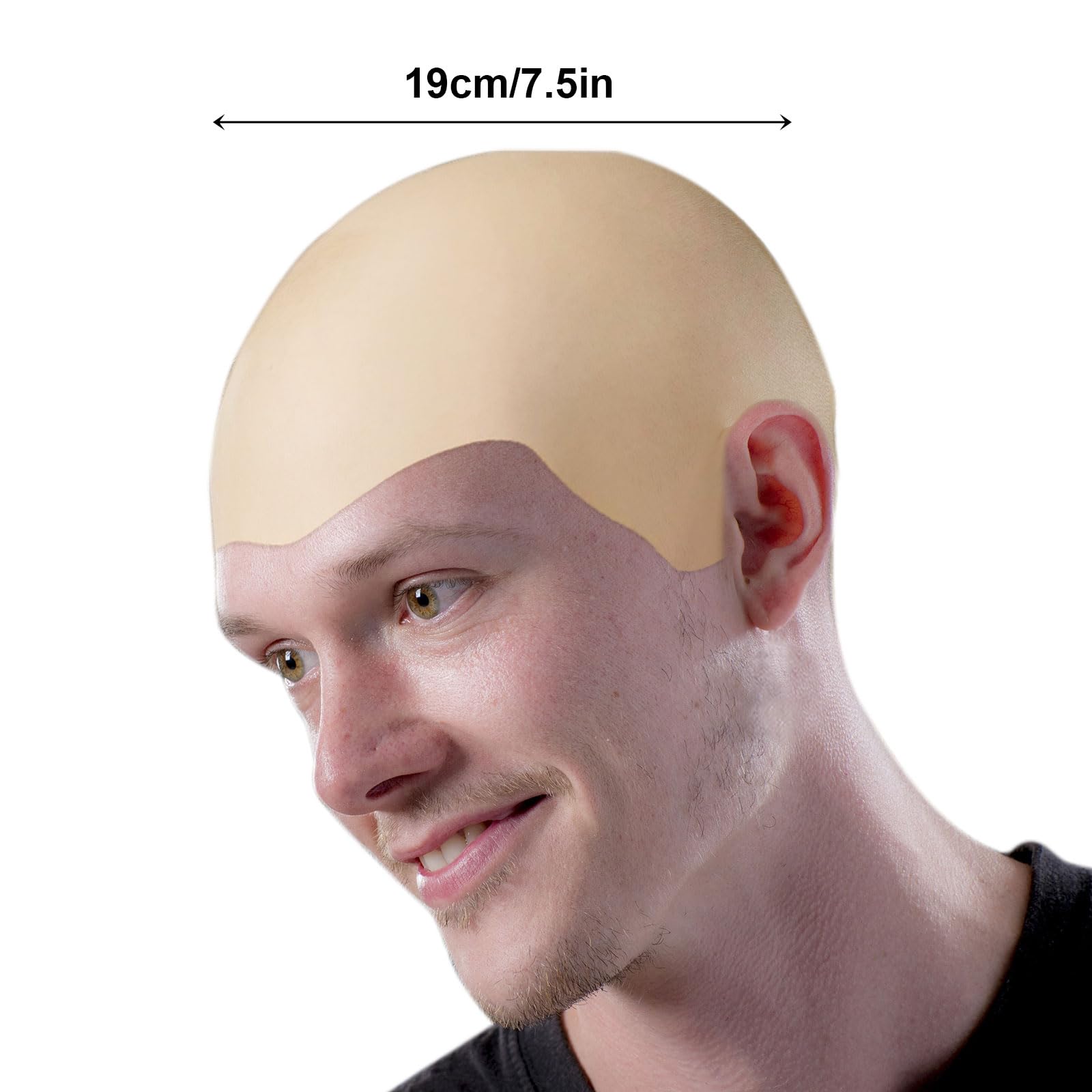 Calvas Gorro De Látex Elástico, Peluca Calva De Látex Halloween Para Mujeres Y Hombres, Accesorio De Disfraz Para Temática De Halloween, Representaciones Teatrales Y Fiesta De Cosplay