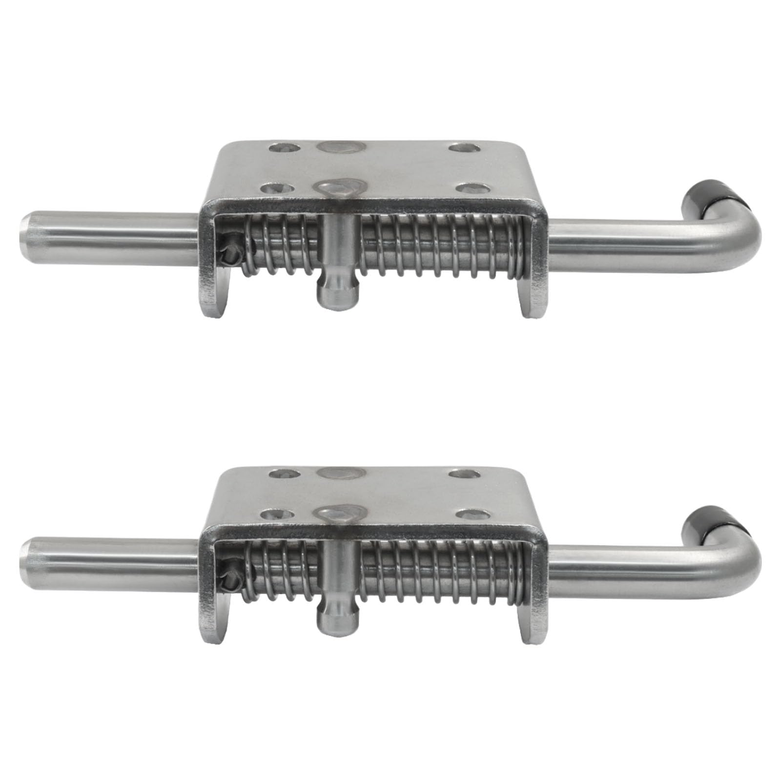 Lot de 2 loquets de portail en acier inoxydable de 16,5 cm – Loquet solide d'extérieur avec boulon à barillet joli design, robuste pour portes d'abri de jardin, portails en bois et métal