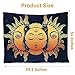 TENALY Tapestry Wall Hanging, Sun and Moon Psychedelic Small Wall Tapestry with Art Chakra Home Decorations for Bedroom Dorm Decor in 51x60 Inches