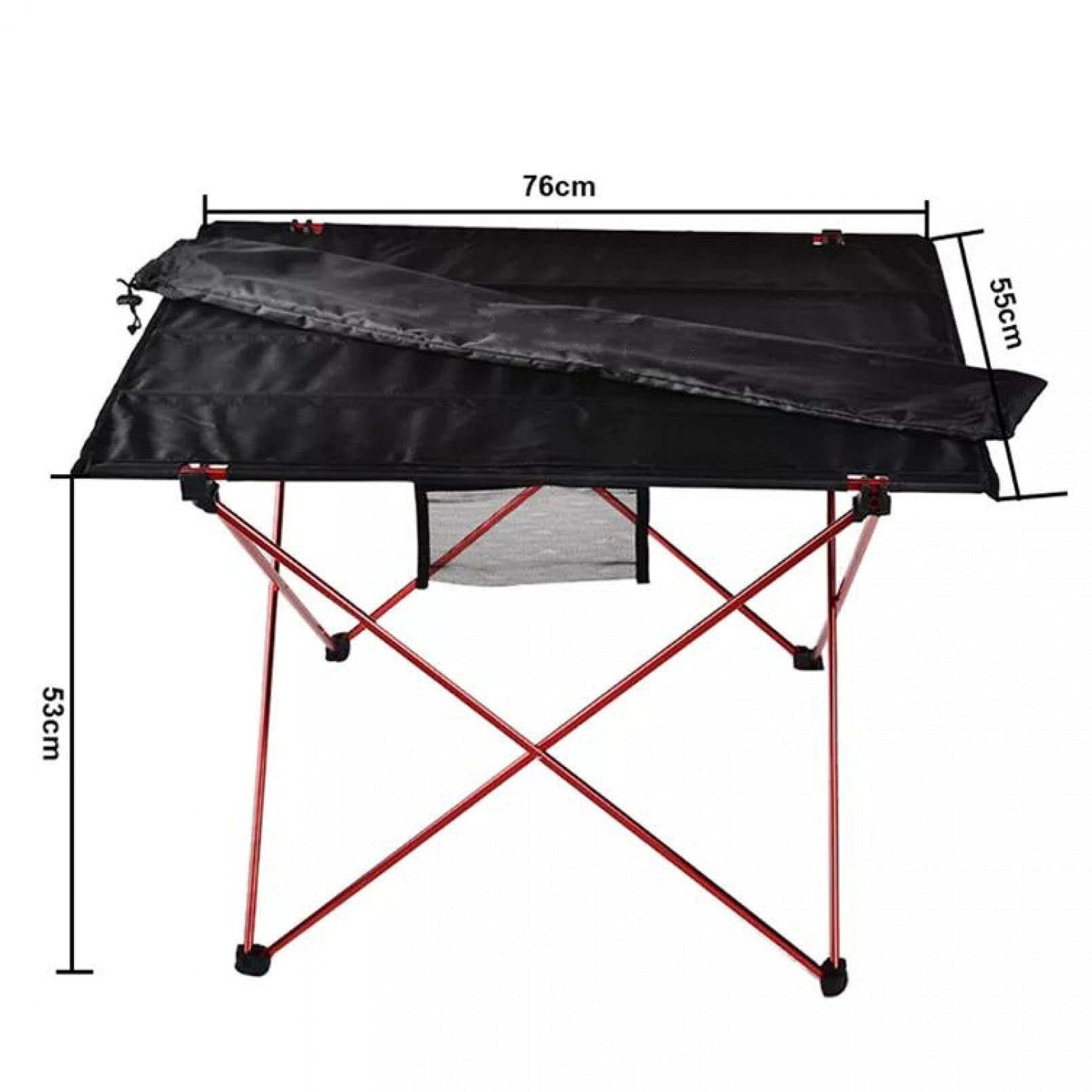 BAJIE Tavolo pieghevole da esterno 75*54 cm Tavolo da pranzo portatile da esterno Scrivania pieghevole da giardino Impermeabile in tessuto Oxford Leggero Tavolo da campeggio Borsa da trasporto inclusa
