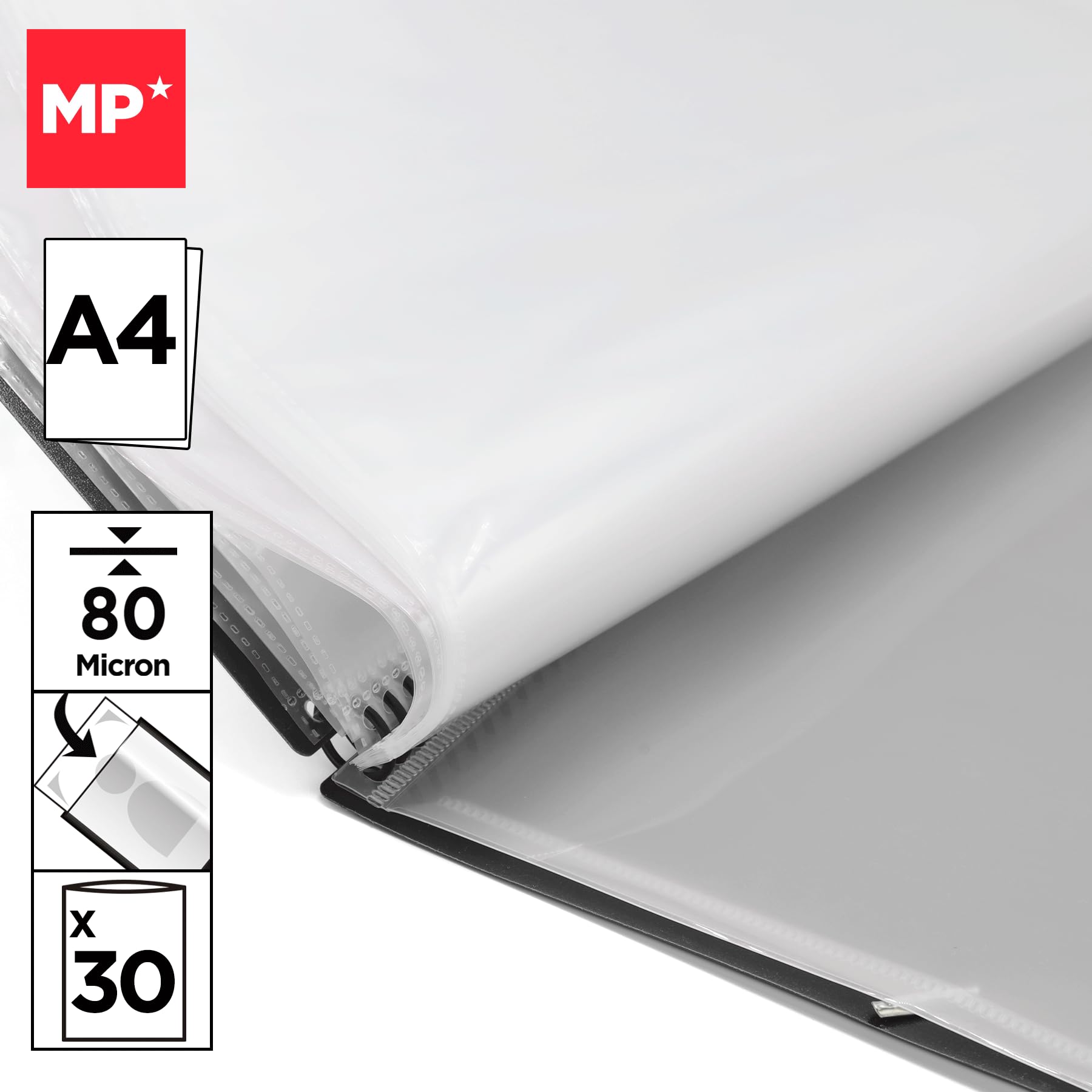 MP, Classeur à 40 Couvercles, Pochette à Spirales, Classeur En