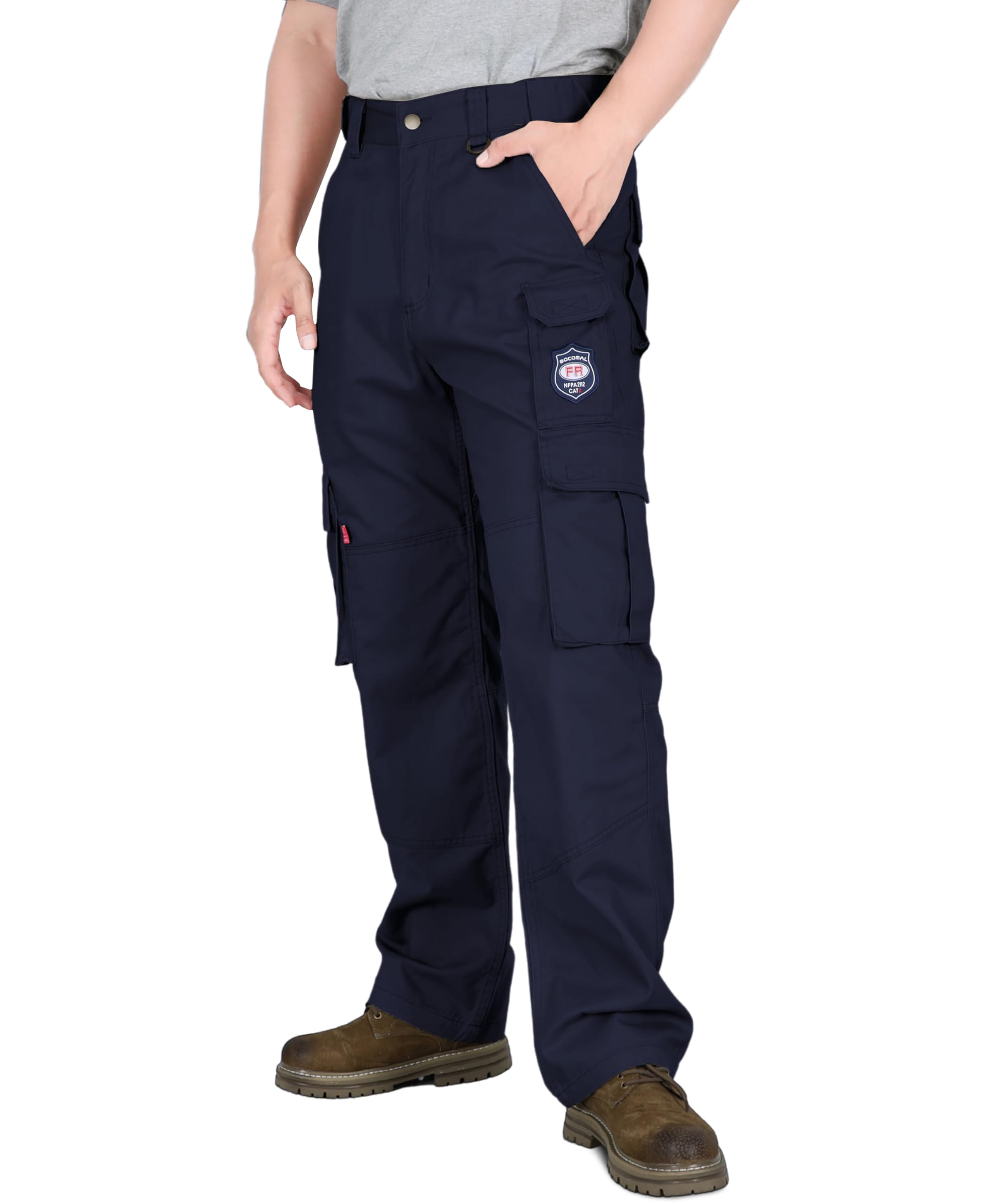 Bocomal Fr Pants For Men Cargo Pockets Flame Resistant Fire
