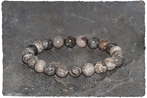Petoskey Stone Beaded Bracelet: A Fossil Coral Masterpiece