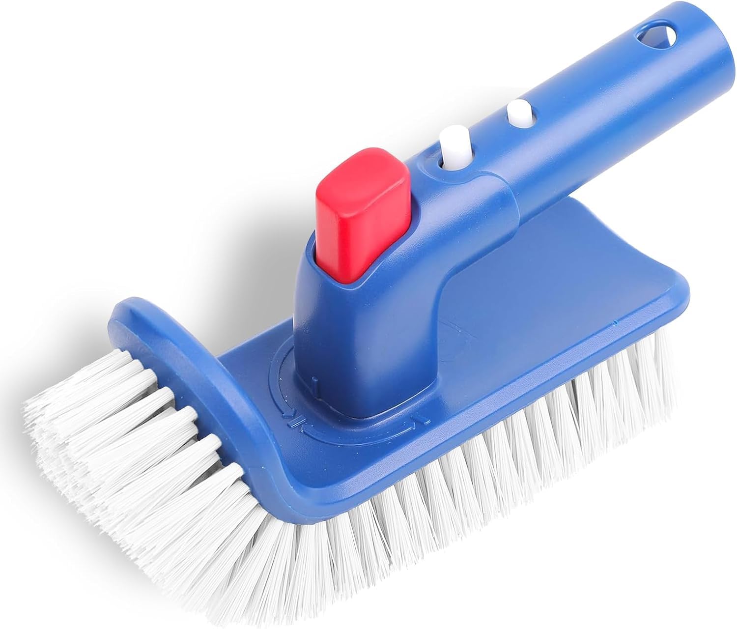 Helix Swimming Pool Step & Corner Brush,180 Degree Rotation Handle Scrub Brush,for Above Ground & Inground Swimming Pools, Spas & Hot Tubs, Fine Bristles-image-2