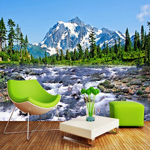 Papier peint intissé 3D moderne 200x140 tapisserie photo paysage salon